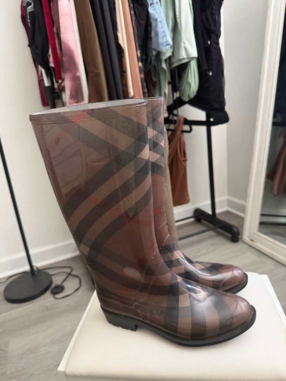 Burberry rain boots